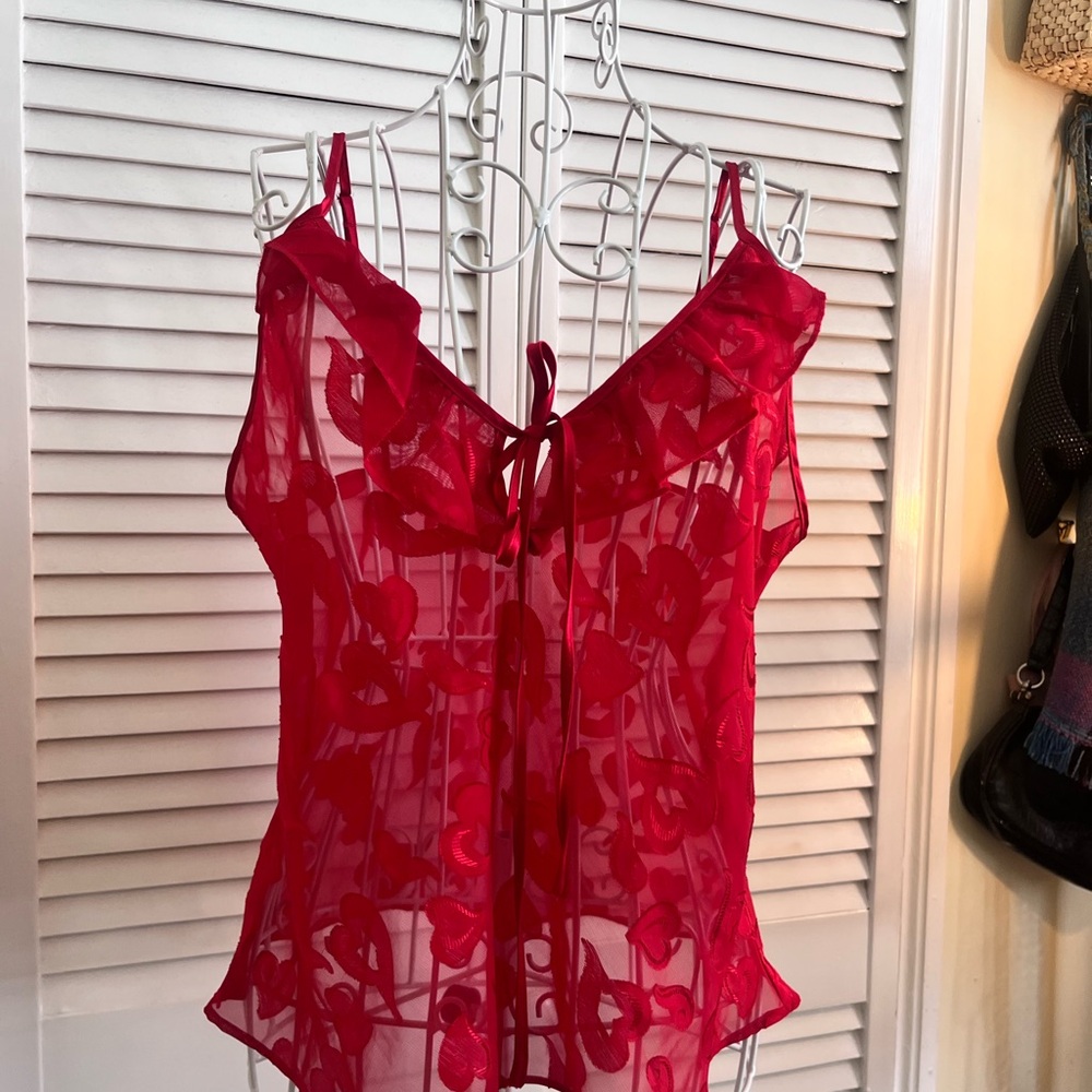 Sheer heart camisole